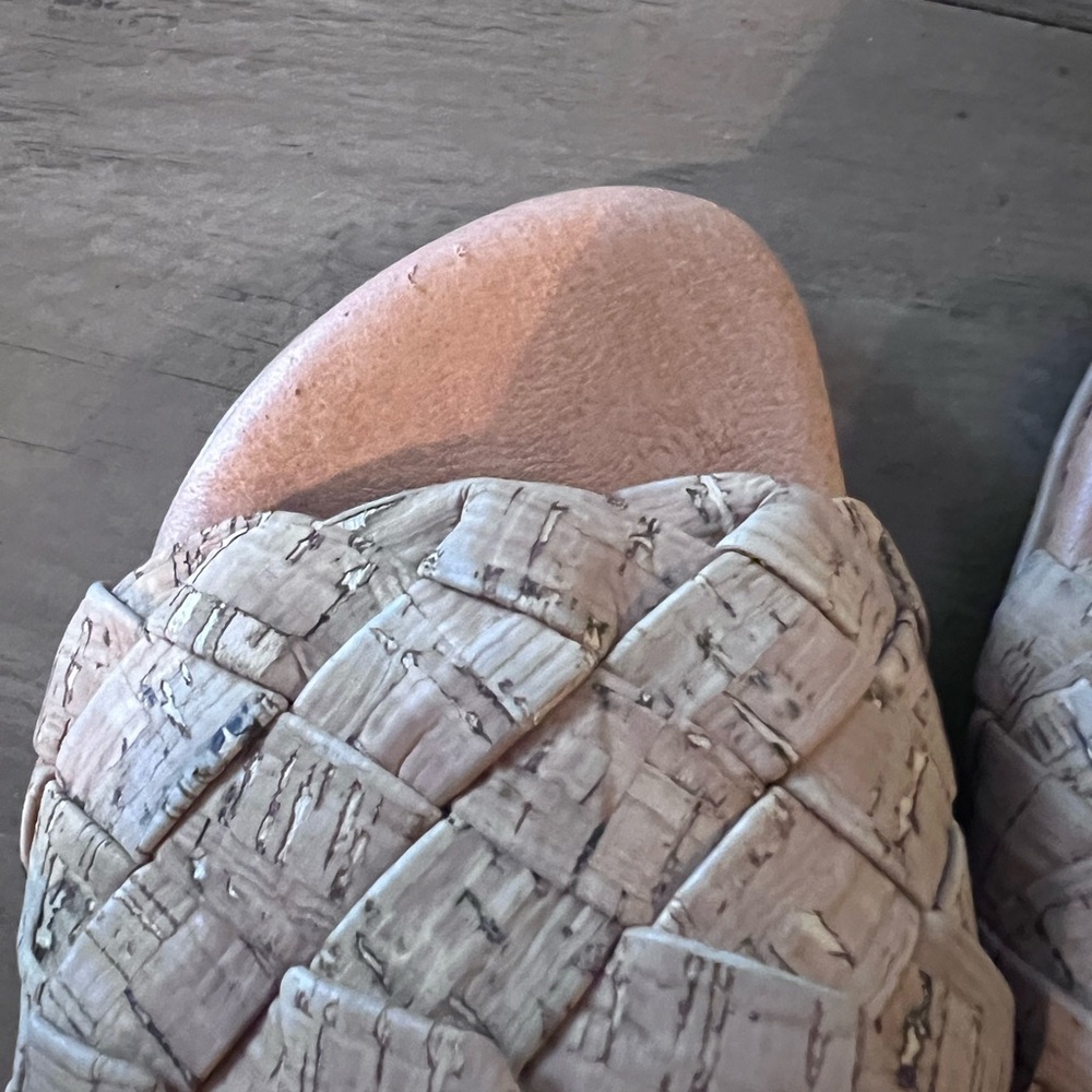 Andre Assous Beige Woven Slide Sandals - Picture 7 of 11